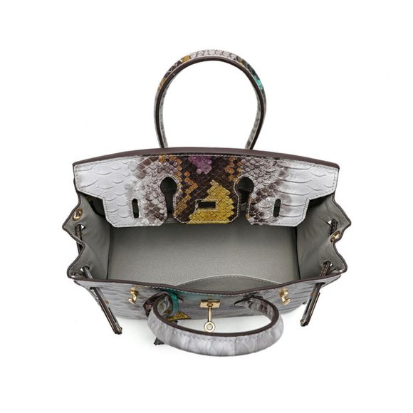 Tiffany & Fred | Snake Embossed Leather Satchel (Multi) 2500 - Picture 4 of 15